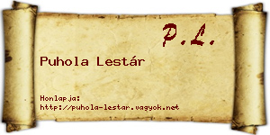Puhola Lestár névjegykártya